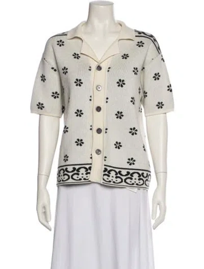 Pre-owned Rhude Printed Short Sleeve Polo In Neutral