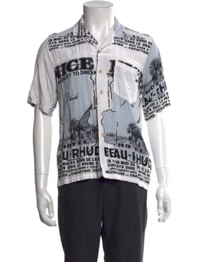 Pre-owned Rhude Printed Short Sleeve Shirt In Multi