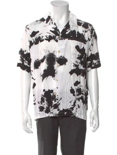 Pre-owned Rhude Printed Short Sleeve Shirt In White
