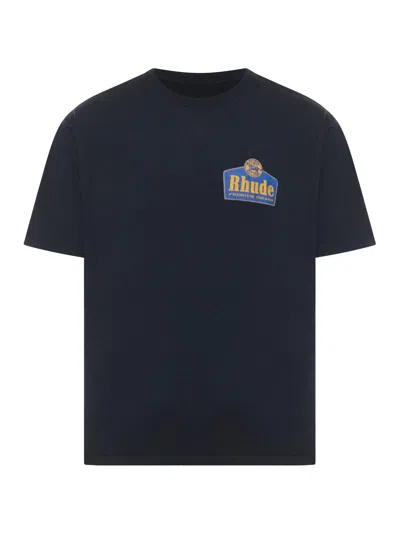 Rhude Printed T-shirt In Black