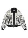 Rhude Printed Voyage Bomber Jacket In Multi