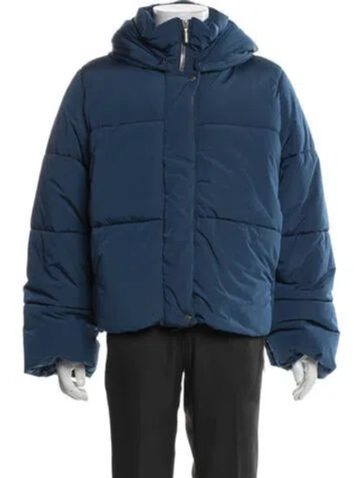 Pre-owned Rhude Puffer Coat W/ Tags In Blue