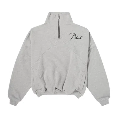 Pre-owned Rhude Quarter Zip 'heather Grey' | Men's Size S