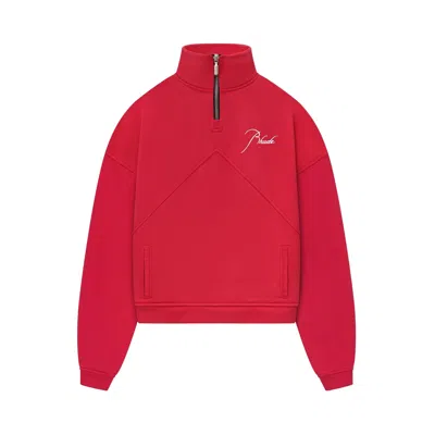 Pre-owned Rhude Quarter Zip 'vintage Red' | Men's Size Xs