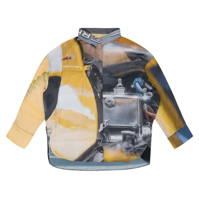 Pre-owned Rhude Race Print Long-sleeve Button-down Shirt 'multicolor' | Multi-color | Men's Size Xxl