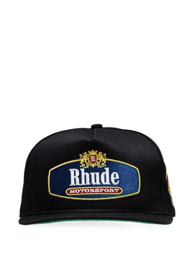 Rhude Racing Crest Baseball Cap In Black