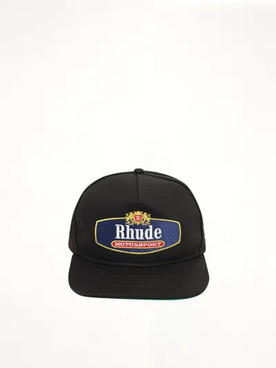 Rhude Racing Crest Hat In Black