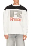 Rhude Racing Panel Long Sleeve Graphic T-shirt In Multi