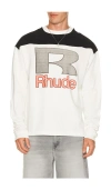 Rhude Racing Panel Long Sleeve Graphic T-shirt In Multi