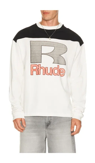 Rhude Racing Panel Long Sleeve Graphic T-shirt In Multi