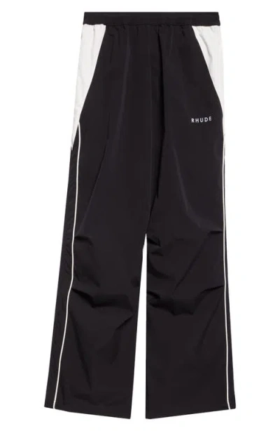 Rhude Ramona Piped Track Pants In Black