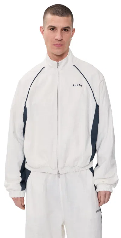 Rhude Ramona Zip-fastening Panelled-detail Sweatshirt In Multi