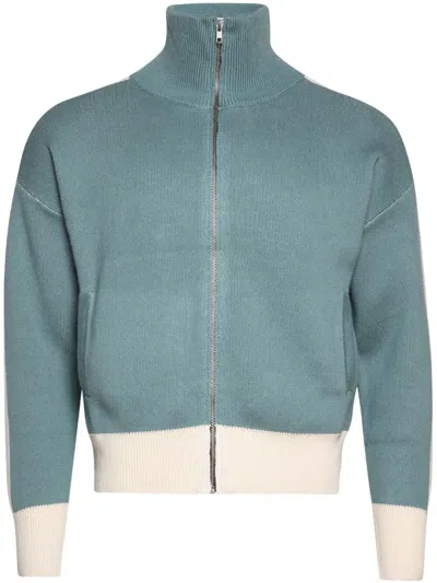 Rhude Rb Knitted Track Jacket In Blue