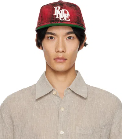 Rhude Red Scramble Logo Cap In Multi