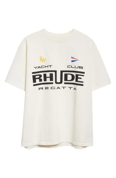 Rhude Regatta Club Graphic T-shirt In Neutral