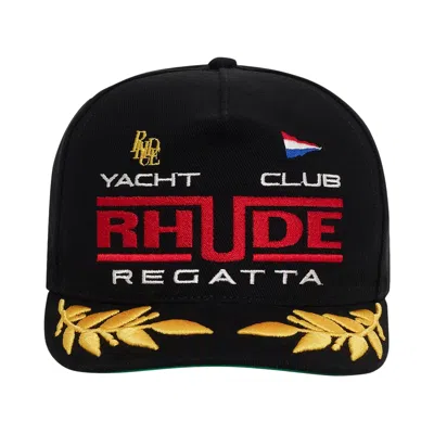 Pre-owned Rhude Regatta Club Hat 'black/white' | Men's Size Onesize