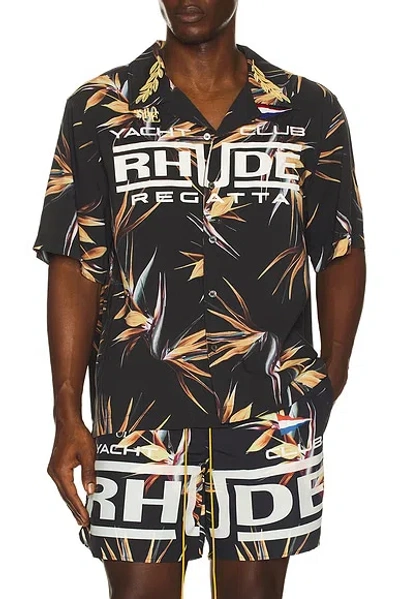 Rhude Regatta Club Hawaiian Shirt In Multi