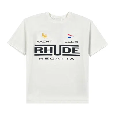 Pre-owned Rhude Regatta Club Tee 'white' | Men's Size Xl