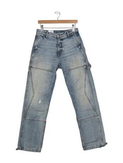 Pre-owned Rhude Relaxed Fit Jeans In Blue