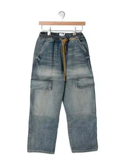 Pre-owned Rhude Relaxed Fit Jeans In Blue/green