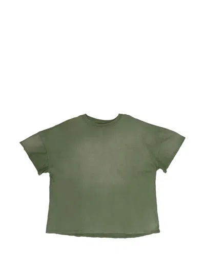 Rhude Reverse Logo-embroidered T-shirt In Green