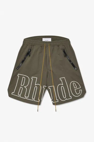Rhude Rh Logo Shorts In Gray