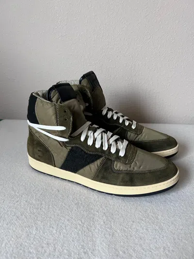 Pre-owned Rhude Rhecess Hi Olive Brown Shoes