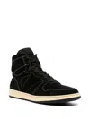 Rhude Black Rhecess High-top Suede Sneakers