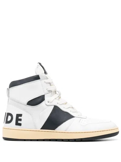 Rhude Rhecess Leather High-top Sneakers In Multi