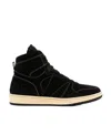 Rhude Black Rhecess High-top Suede Sneakers In Black