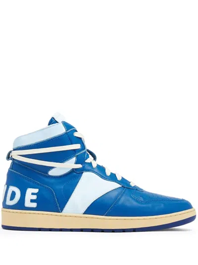 Rhude Man Sneakers Blue Size 9 Leather