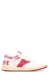 Rhude Rhecess Leather Low-top Sneakers In Red