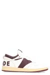 Rhude Rhecess Leather Low-top Sneakers In White