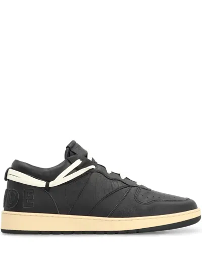 Rhude Rhecess Leather Sneakers In Schwarz