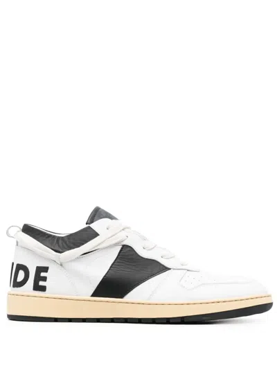 Rhude Rhecess Leather Sneakers In White