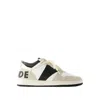 RHUDE RHECESS LOW SNEAKERS - LEATHER - WHITE/BLACK