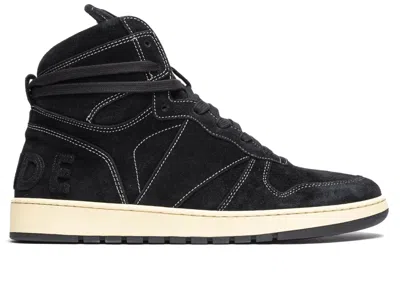 Rhude Rhecess Suede Sneakers In Black