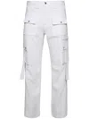 Rhude White Pockets Cargo Pants