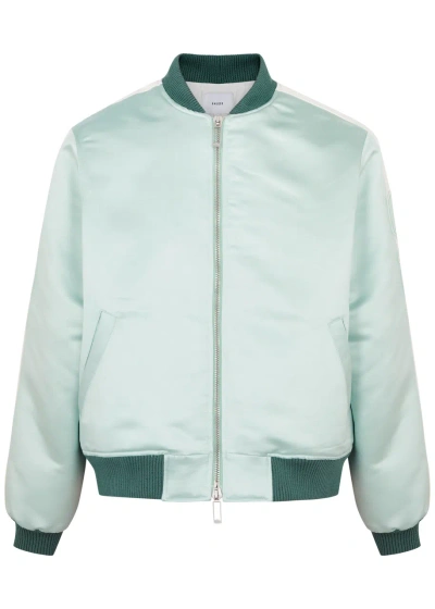 Rhude Boys Satin Bomber Jacket In Mint