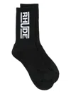 Rhude Champions Logo Socks In Black