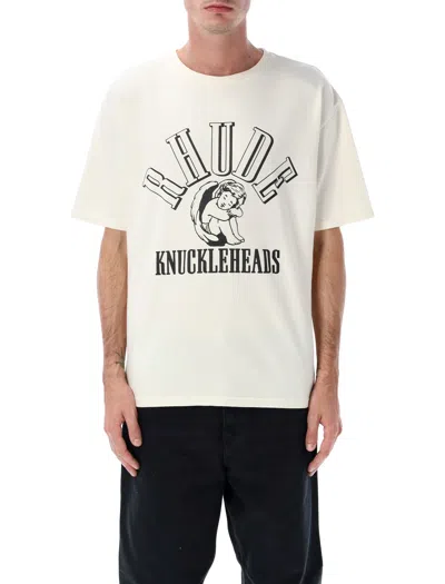 Rhude Knuckleheads Graphic T-shirt In Neutral