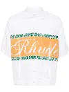 Rhude White Pleated Shirt