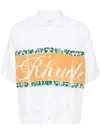Rhude White Pleated Shirt