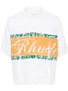 Rhude White Pleated Shirt