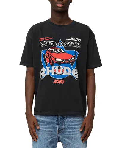 Rhude Road To Cairo Graphic Tee In Black