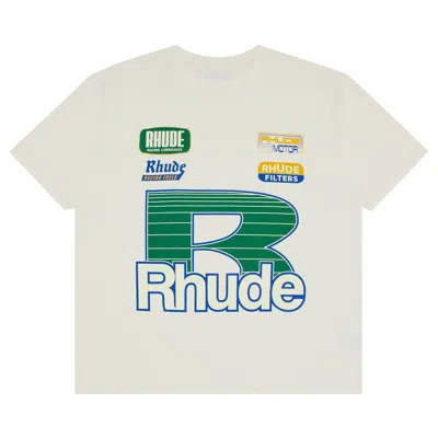 Pre-owned Rhude Roadway Racing Tee 'vintage White' | Men's Size Xl