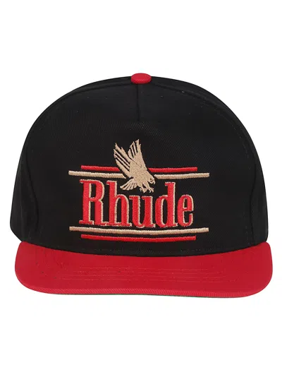 Rhude Rossa Structured Embroidered Cotton Baseball Cap In Beige