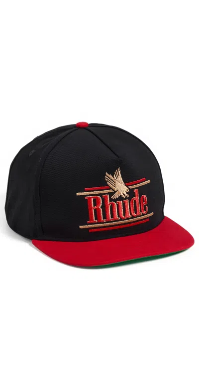 Rhude Rossa Structured Hat Black/red