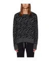 Rhude Zebra Crew Neck Sweater With Ribbed Cuffs In Black