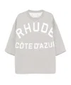 Rhude Round Neck Short Sleeve T-shirt In White